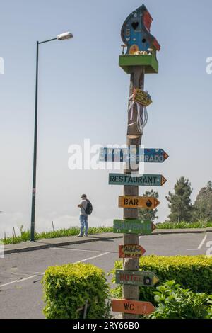 cadre de signes avec directions Banque D'Images