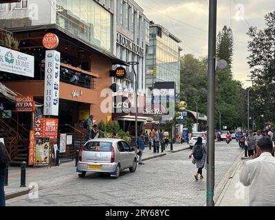 Photos exclusives de la route de brigade à Bengaluru Banque D'Images