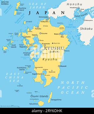 Carte Politique Du Japon les Principales Honshu Hokkaido Kyushu 