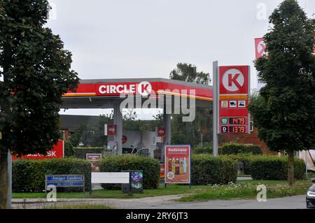 29 septembre 2023/K-circle station-service à sronning Herlve capitale danoise Copenhague Danemark. (Photo.Francis Joseph Dean/Dean Pictures) Banque D'Images