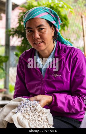 Peuple de la tribu traditionnelle à Sapa au Vietnam Banque D'Images