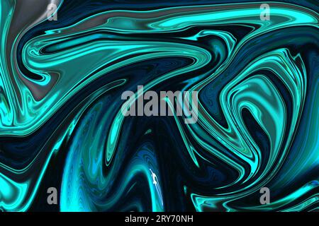 verre émetteur de lumière abstrait avec onde de gradient vibrante de néon holographique irisé Banque D'Images