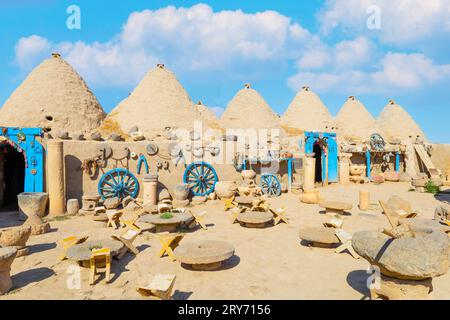 Maisons rupestres historiques à Urfa, Turquie, maisons de dôme, maisons Harran Banque D'Images