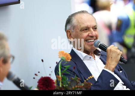 Jan Eliasson pendant Bokmässan, salon du livre, à Svenska mässan, Gothenburg, Suède, jeudi. Banque D'Images