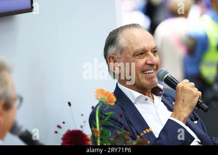 Jan Eliasson pendant Bokmässan, salon du livre, à Svenska mässan, Gothenburg, Suède, jeudi. Banque D'Images