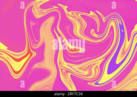 une exploration sereine de motifs vibrants sur un fond de peinture abstrait multicolore Banque D'Images