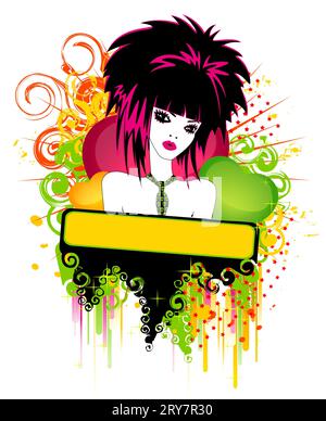 Belle fille dans le style de emo Banque D'Images