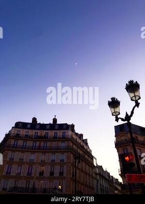 Coucher du soleil à Paris Banque D'Images