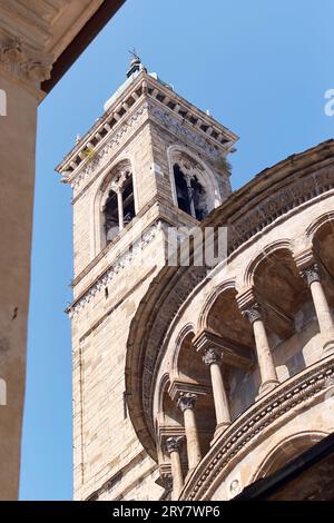 Bergame, Italie. Détails de Basilique de Santa Maria Maggiore Banque D'Images