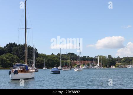Beaulieu River regardant vers Buckler’s Hard dans la New Forest, Hampshire, Royaume-Uni Banque D'Images