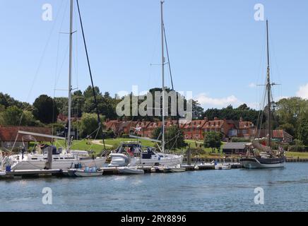Beaulieu River regardant vers Buckler’s Hard dans la New Forest, Hampshire, Royaume-Uni Banque D'Images