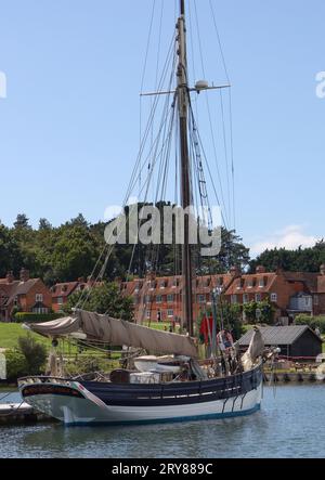 Beaulieu River regardant vers Buckler’s Hard dans la New Forest, Hampshire, Royaume-Uni Banque D'Images