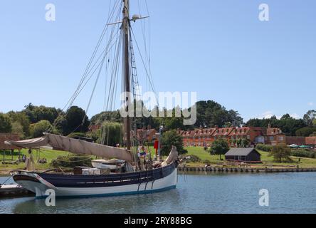 Beaulieu River regardant vers Buckler’s Hard dans la New Forest, Hampshire, Royaume-Uni Banque D'Images
