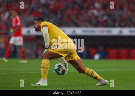 Estádio da Luz .Diogo Costa gardien du FC Porto en action lors du match de Liga Portugal BetClic entre SL Benfica et FC Porto à Estadio da Luz le 29 septembre 2023 à Lisbonne, Portugal. Liga Portugal BetClic - SL Benfica vs FC Porto (Valter Gouveia/SPP) crédit : SPP Sport Press photo. /Alamy Live News Banque D'Images