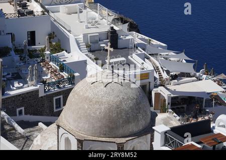 Le dôme de l'église catholique Saint-Jean le théologien en vue d'angle élevé. Banque D'Images