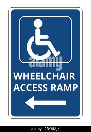 Symbole rampe d'accès pour fauteuil roulant Illustration de Vecteur