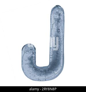 Lettre J dans la glace Banque D'Images