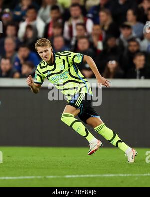 Londres, Royaume-Uni. 27 septembre 2023. Martin Odegaard d'Arsenal lors du match Brentford FC contre Arsenal FC Carabao Cup Round 3 au Gtech Community Stadium, Londres, Angleterre, Royaume-Uni le 27 septembre 2023 Credit : Every second Media/Alamy Live News Banque D'Images