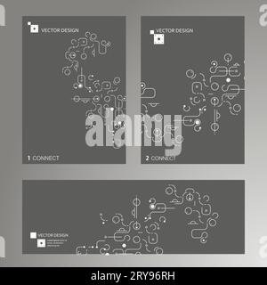 Arrière-plan abstrait avec formes simples. Modèle de conception moderne avec espace pour le texte. Housse élégante et minimaliste pour la marque. Illustration minimale du vecteur Illustration de Vecteur