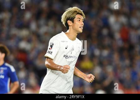 Nissan Stadium, Kanagawa, Japon. 29 septembre 2023. Yuya Osako (Vissel), le 29 SEPTEMBRE 2023 - football/football : Yuya Osako de Vissel réalise son premier but lors du match J1 League 2023 entre Yokohama F. Marinos et Vissel Kobe au Nissan Stadium, Kanagawa, Japon. Crédit : Itaru Chiba/AFLO/Alamy Live News Banque D'Images