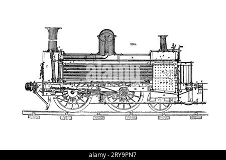 Moteur de locomotive, illustration Banque D'Images