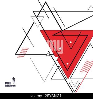 Arrière-plan géométrique abstrait avec triangles. Style minimaliste. Illustration de connexion vectorielle Illustration de Vecteur