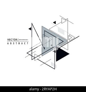 Motif géométrique abstrait vectoriel. Formes futuristes triangulaires motif cool. Arrière-plan décoratif moderne Illustration de Vecteur