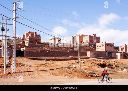 La vie du village berbère et les gens Maroc Mars 2012 Banque D'Images