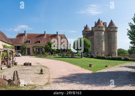 Château de Sarzay dans la région Centre de la France Banque D'Images