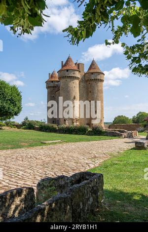 Château de Sarzay dans la région Centre de la France Banque D'Images