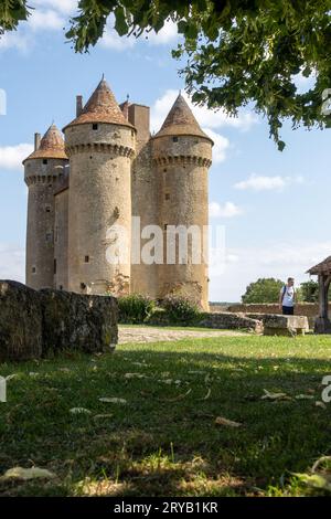 Château de Sarzay dans la région Centre de la France Banque D'Images