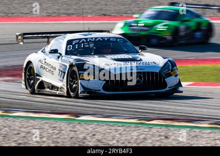 30 septembre 2023 ; circuit de Catalogne, Barcelone, Catalogne, Espagne; 2023 Fanatec GT World Challenge Europe, jour 2 : Lucas Auer , Maro Engel , Fabian Schiller , Luca Stoltz de Mercedes AMG Team Almanar Banque D'Images