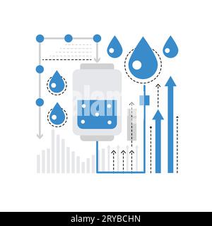 Les gouttes de médecine de la santé. Pipette compte-gouttes, yeux et oreilles illustration vectorielle Illustration de Vecteur