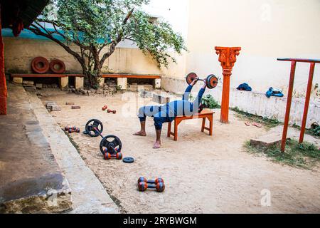 Traditional Indian Wrestler ou Pahelwan Banque D'Images