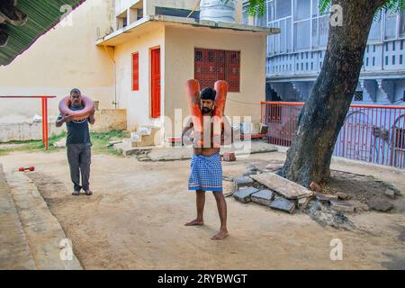 Traditional Indian Wrestler ou Pahelwan Banque D'Images