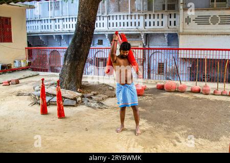 Traditional Indian Wrestler ou Pahelwan Banque D'Images