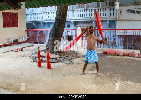 Traditional Indian Wrestler ou Pahelwan Banque D'Images