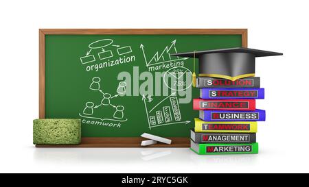 Tableau de craie pour la formation commerciale Banque D'Images