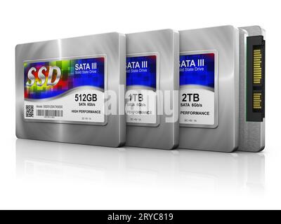 Disques durs SSD Banque D'Images