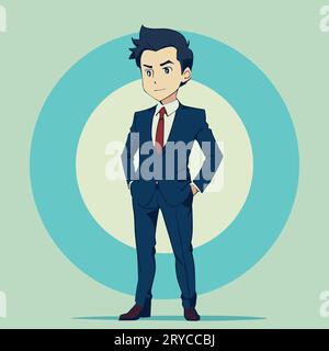Personnage de dessin animé d'homme d'affaires. Illustration vectorielle de conception plate d'homme d'affaires Illustration de Vecteur