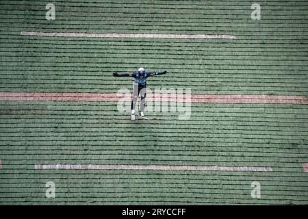 Hinzenbach, Autriche. 30 septembre 2023. Grand Prix d'été FIS Skisprung se déroulant sur la colline de saut à ski près d'Eferding, Germanys Andreas Wellinger ©Andreas Stroh / Alamy Live News Banque D'Images