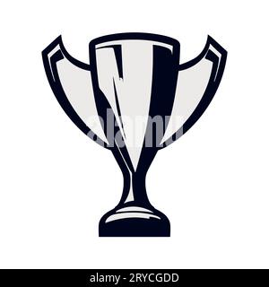 Illustration vectorielle d'icône de trophée, modèle de logo de coupe de champion Illustration de Vecteur