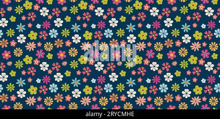 Vecteur de fleurs de modèle de papercraft floral de style plat Illustration de Vecteur