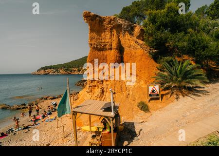 Es bol Nou est l'une des plages naturelles de l'île d'Ibiza. Photo de haute qualité Banque D'Images