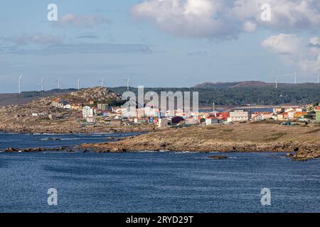 Muxia et Faro de Cabo Vilán, phare de parador, Une province de Corogne, Galice, Espagne Banque D'Images