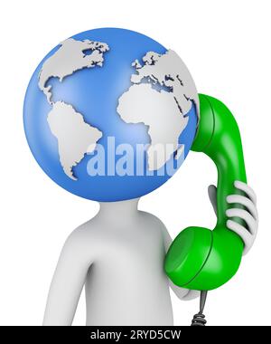 Globe avec combiné Banque D'Images