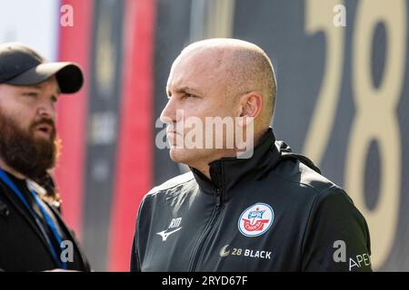 Rostock, Deutschland 30. Septembre 2023 : 2. BL - 2023/2024 - FC Hansa Rostock vs. Eintracht Braunschweig im Bild : Vorstandsvorsitzender Robert Marien (Hansa Rostock) /// la réglementation DFL interdit toute utilisation de photographies comme séquences d'images et/ou quasi-vidéo. /// Banque D'Images