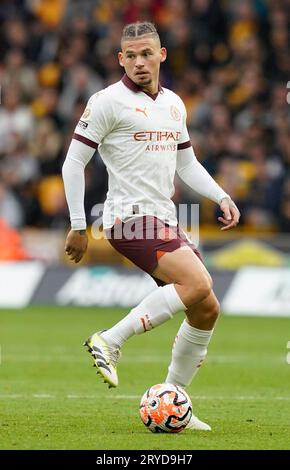 Wolverhampton, Royaume-Uni. 30 septembre 2023. Kalvin Phillips de Manchester City lors du match de Premier League à Molineux, Wolverhampton. Le crédit photo devrait se lire : Andrew Yates/Sportimage crédit : Sportimage Ltd/Alamy Live News Banque D'Images