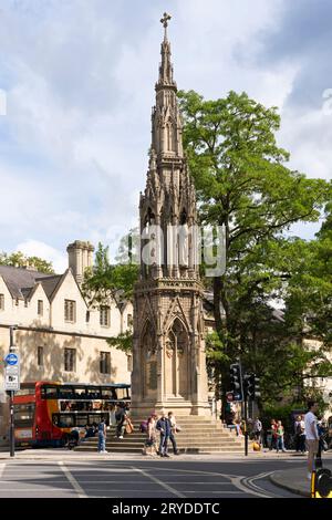 Le monument commémoratif du Martyr, classé Grade II, est un monument gothique victorien, achevé en 1843, commémorant 3 martyrs d'Oxford du 16e siècle. Oxford, Royaume-Uni Banque D'Images