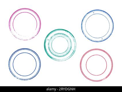 Jeu de tampons en caoutchouc vides vierges Banque D'Images